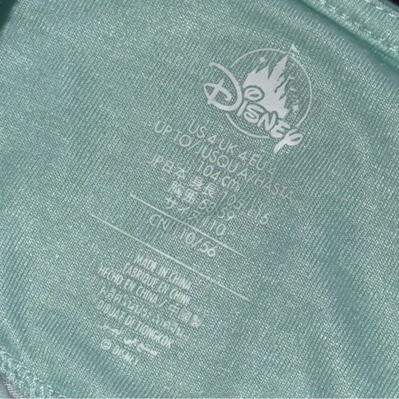 Disney Little Mermaid Nightgown Aqua Teal Girls Size 4 Pajamas PJ Dress - Picture 3 of 7